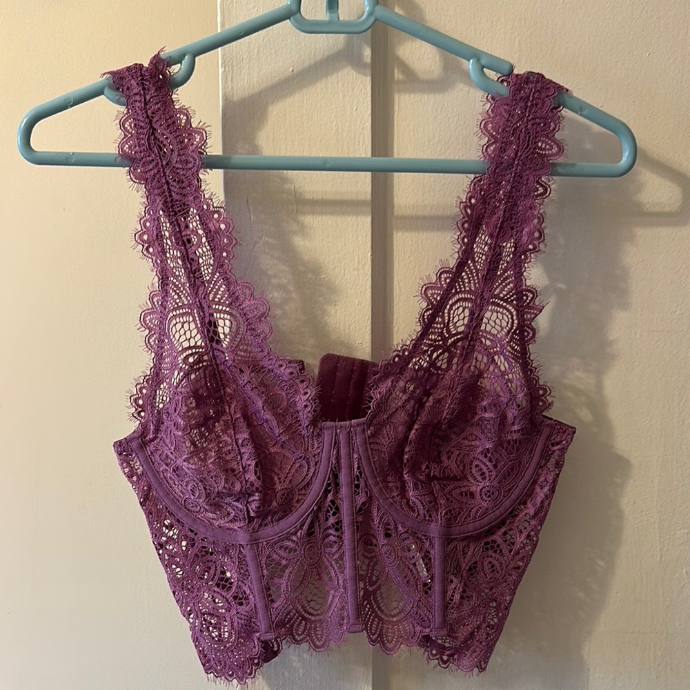 NWT Giselle Lace Bustier Tank Edition in Mauve size Medium